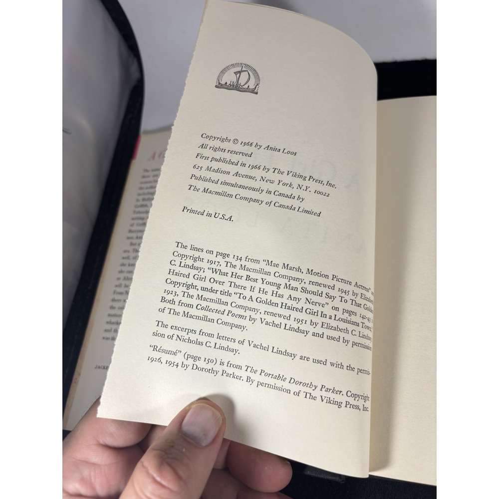 1966 ANITA LOOS "A GIRL LIKE I" AUTOBIOGRAPHY FIRST EDITION FIRST PRINT - Picture 7 of 7